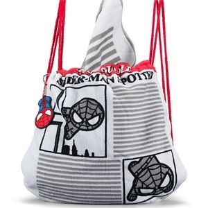 Spider-Man Daily Bugle Terry Cloth Cinch Bag Loot Crate Exclusive